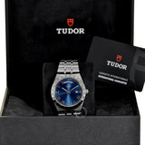 Tudor Royal Automatic Blue Dial Silver Steel Strap Watch for Men - M28600-0005