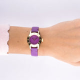 Marc Jacobs Purple Dial Purple Leather Strap Watch for Women - MBM1209 Buy Now By Marc Jacobs