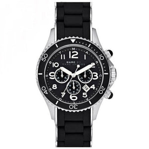 Marc Jacobs Rock Chronograph Black Dial Black Silicone Strap Watch for Women - MBM2551 Buy Now By Marc Jacobs