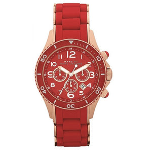Marc Jacobs Rock Chronograph Red Dial Red Silicone Strap Watch for Women - MBM2577 Buy Now By Marc Jacobs