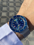 Breitling Superocean Heritage '57 Special Edition II Blue Dial Silver Mesh Bracelet Watch for Men - A103702A1C1A1 Buy Now By Breitling