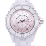 Chanel J12 Quartz Diamonds Pink Dial White Steel Strap Watch for Women - J12 H5513 Buy Now By Chanel
