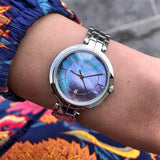 Tissot T Lady Flamingo Mother of Pearl Blue Dial Silver Steel Strap Watch For Women - T094.210.11.121.00 Buy Now By Tissot