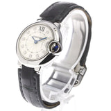 Cartier Ballon Bleu de Cartier Diamonds Silver Dial Black Leather Strap Watch for Women - W4BB0008 Buy Now By Cartier