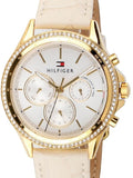 Tommy Hilfiger Ari Diamonds White Dial Cream Leather Strap Watch for Women - 1781982 Buy Now By Tommy Hilfiger