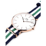 Daniel Wellington Classic Nottingham White Dial Two Tone NATO Strap Watch For Men - 0108DW Buy Now By Daniel Wellington