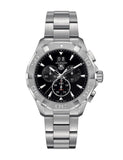 Tag Heuer Aquaracer Chronograph Black Dial Silver Steel Strap Watch for Men - CAY1110.BA0927 Buy Now By Tag Heuer
