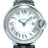 Cartier Ballon Bleu Silver Dial Black Leather Strap Watch for Women - W69018Z4 Buy Now By Cartier