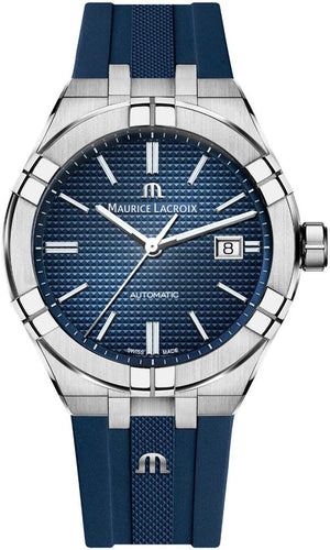 Maurice Lacroix Aikon Automatic Date Blue Dial Blue Silicone Strap Watch For Men - AI6008-SS000-430-4 Buy Now By Maurice Lacroix