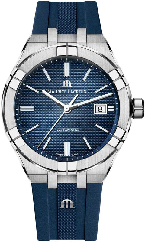Maurice Lacroix Aikon Automatic Date Blue Dial Blue Silicone Strap Watch For Men - AI6008-SS000-430-4 Buy Now By Maurice Lacroix