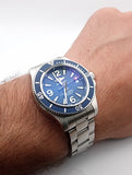 Breitling Superocean Automatic 42mm Blue Dial Silver Steel Strap Watch for Men - A17366D81C1A1 Buy Now By Breitling