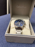 Calvin Klein City Chronograph Blue Dial Silver Steel Strap Watch for Men - K2G2714N Buy Now By Calvin Klein