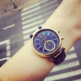 Michael Kors Sawyer Blue Dial Blue Leather Strap Watch for Women - MK2425 Buy Now By Michael Kors
