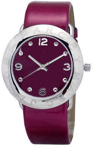 Marc Jacobs Amy Purple Dial Red Leather Strap Watch for Women - MBM1138 Buy Now By Marc Jacobs