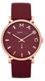 Marc Jacobs Baker Maroon Dial Maroon Leather Strap Watch for Women - MBM1271 Buy Now By Marc Jacobs