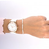 Marc Jacobs Baker White Dial White Leather Strap Watch for Women - MBM1283 Buy Now By Marc Jacobs