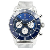 Breitling Superocean Heritage B01 Chronograph 44 Blue Dial Silver Mesh Bracelet Watch for Men - AB0162161C1A1 Buy Now By Breitling