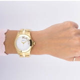 Marc Jacobs Rivera White Dial Gold Steel Strap Watch for Women - MBM3134 Buy Now By Marc Jacobs