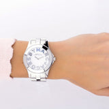 Marc Jacobs Rivera White Dial Silver Steel Strap Watch for Women - MBM3136 Buy Now By Marc Jacobs