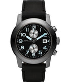 Marc Jacobs Larry Chronograph Black Dial Black Leather Strap Watch for Men - MBM5054 Buy Now By Marc Jacobs