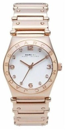 Marc Jacobs Amy White Dial Rose Gold Steel Strap Watch for Women - MBM8559 Buy Now By Marc Jacobs