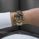 Guess Queen Quartz Gold Dial Gold Steel Strap Watch For Women - GW0464L2 Buy Now By Guess