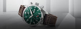 IWC Pilot's Watch Chronograph Edition Racing Green 43mm Green Dial Brown Leather Strap Watch for Men - IW377726 Buy Now By IWC