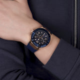Guess Rigor Blue Dial Blue Silicone Strap Watch For Men - W0247G3 Buy Now By Guess