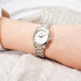 Omega Seamaster Aqua Terra Quartz Diamond Silver Dial Silver Steel Strap Watch for Women - 220.10.28.60.54.001