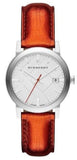 Burberry The City Silver Dial Orange Leather Strap Watch for Women - BU9121 Buy Now By Burberry