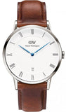 Daniel Wellington Dapper St Mawes White Dial Brown Leather Strap Watch For Men - DW00100087 Buy Now By Daniel Wellington