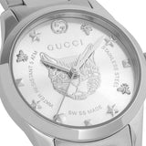 Gucci G Timeless Quartz Silver Dial Silver Steel Strap Watch For Women - YA126595 Buy Now By Gucci