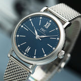IWC Portofino Automatic Blue Dial Silver Mesh Bracelet Watch for Women - IW357404 Buy Now By IWC