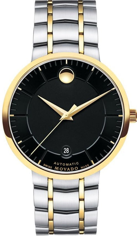 Movado 1881 Automatic Black Dial Two Tone Steel Strap Watch For Men - 0606916 Buy Now By Movado