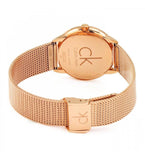 Calvin Klein Minimal Black Dial Rose Gold Mesh Bracelet Watch for Women - K3M2262Y Buy Now By Calvin Klein