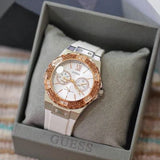 Guess Limelight White Dial White Rubber Strap Watch for Women - W1053L2 Buy Now By Guess