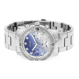 Guess Confetti Diamonds Blue Dial Silver Steel Strap Watch for Women - W0774L6 Buy Now By Guess