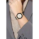 Guess Limelight Quartz White Dial Black Leather Strap Watch For Women - W0775L9 Buy Now By Guess