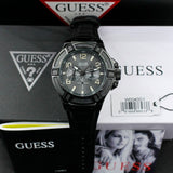 Guess Rigor Analog Black Dial Black Leather Strap Watch For Men - W0040G1 Buy Now By Guess
