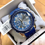 Guess Octane Chronograph Black Dial Blue Rubber Strap Watch For Men - W1047G2 Buy Now By Guess