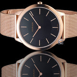 Calvin Klein Minimal Black Dial Rose Gold Mesh Bracelet Watch for Men - K3M2162Y Buy Now By Calvin Klein