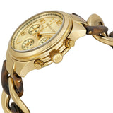 Michael Kors Runway Gold Dial Two Tone Steel Strap Watch for Women - MK4222 Buy Now By Michael Kors