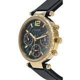 Guess Solstice Green Dial Black Rubber Strap Watch for Women - GW0113L1 Buy Now By Guess