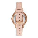 Fossil Jacqueline Three Hand Mother of Pearl Dial Pink Leather Strap Watch for Women - ES4671 Buy Now By Fossil