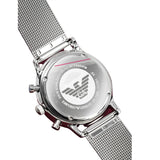 Emporio Armani Classic Chronograph Quartz Silver Dial Silver Mesh Bracelet Watch For Men - AR0390 Buy Now By Emporio Armani