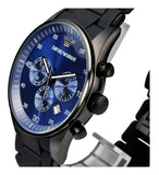 Emporio Armani Sportivo Chronograph Blue Dial Black Strap Watch For Men - AR5921 Buy Now By Emporio Armani
