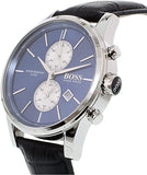 Hugo Boss Jet Blue Dial Black Leather Strap Watch for Men - 1513283 Buy Now By Hugo Boss