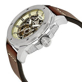 Fossil Modern Machine Automatic Skeleton White Dial Brown Leather Strap Watch for Women - ME3083 Buy Now By Fossil
