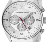 Emporio Armani Sport Chronograph White Dial White Silicone Strap Watch For Men - AR5859 Buy Now By Emporio Armani