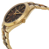 Michael Kors Slim Runway Tortoise Shell Dial Two Tone Steel Strap Watch for Women - MK4284 Buy Now By Michael Kors